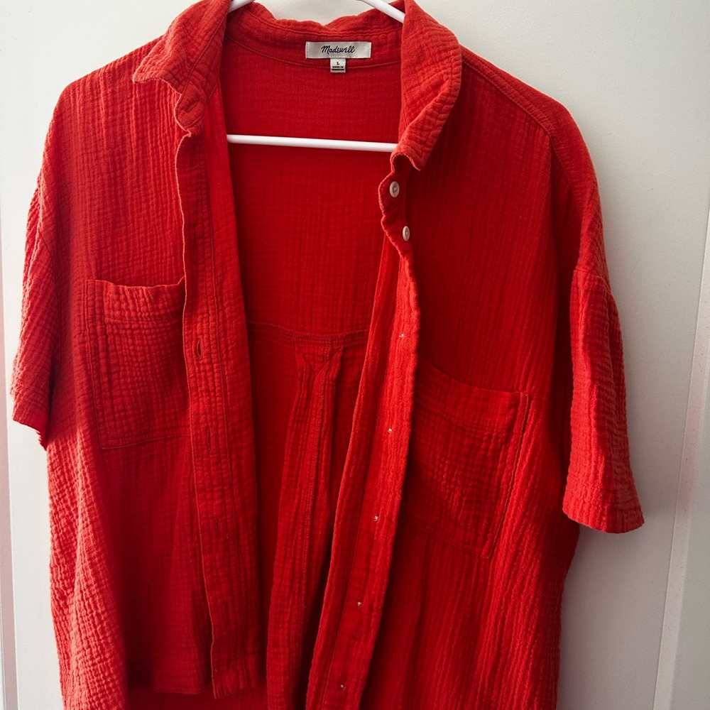 Madewell Bright Red Shirt